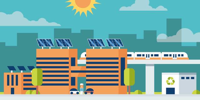 Energi Surya Menghijaukan Bangunan